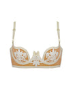 Maia White Latex Quarter Cup Bra Elissa Poppy