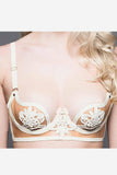 Maia White Latex Quarter Cup Bra Elissa Poppy