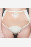 Maia Crotchless White Latex High Waist Elissa Poppy