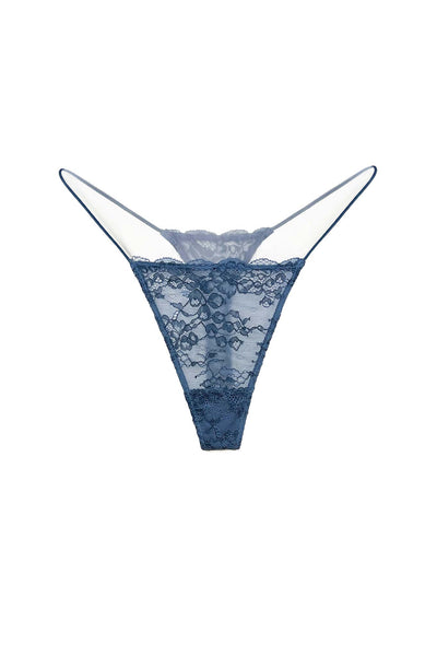 Blue Wild Lace Micro G-String Monique Morin