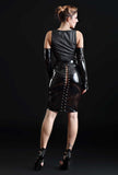 Long Glossy Fingerless Gloves Patrice Catanzaro