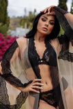 Sheer Lace Robe Lingerie By Coco