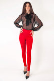 Claire Sissi Pure Silk Chiffon Pussy Bow Blouse Hot Couture