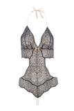 Sydney Double Pearls Red Lace Bodysuit Bracli