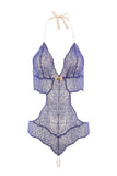 Sydney Double Pearls Red Lace Bodysuit Bracli