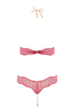 Sydney Double Pearls Red Lace Bodysuit Bracli