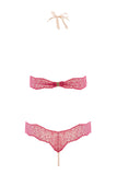 Sydney Single Pearls Red Lace Bodysuit Bracli