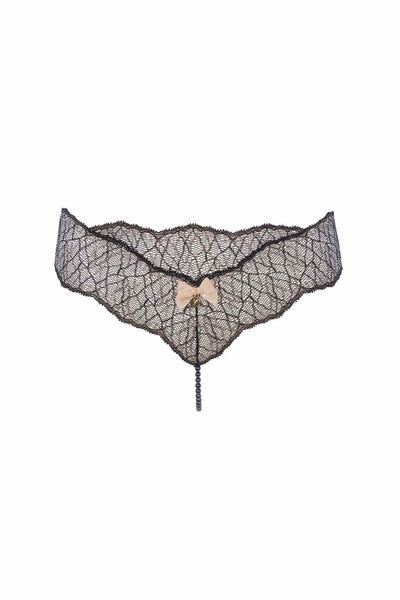 Sydney Italian Lace Dark Pearl Thong Bracli