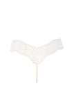 Sydney Italian Lace Pearl Thong Bracli