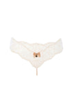 Sydney Italian Lace Pearl Thong Bracli