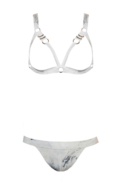Tullia Selene Latex Lingerie Set Elissa Poppy