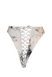 Alexis Lace Up White Latex Knicker Elissa Poppy