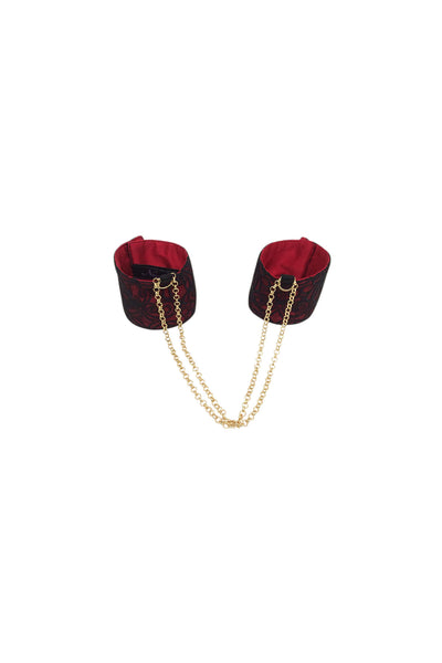 Temptations Flame Embroidered Tulle Cuff Restraints Nevaeh Intimates