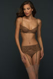 Adriana Brown Lace Suspender Belt Colette & Sebastian