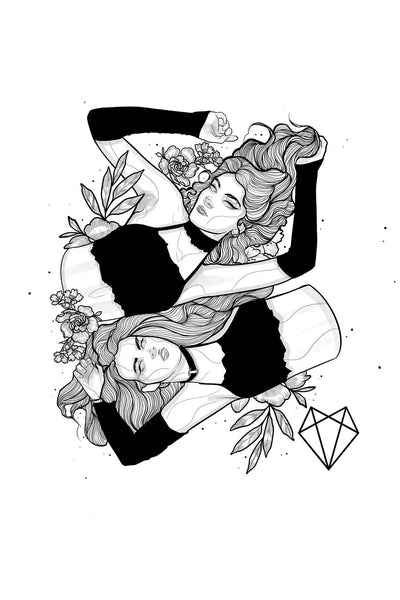 Darkest Vixens Framed Art • Alli & Julie Wolfmumma