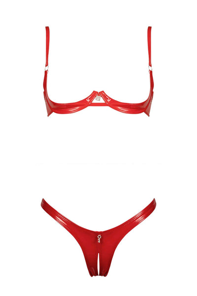 Red Annabelle Crotchless Lingerie Set Patrice Catanzaro
