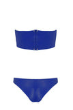 Bandeau Cheeky Royalblue Navy Latex Lingerie Set Elissa Poppy