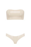 Bandeau Cheeky Latex Lingerie Set Elissa Poppy