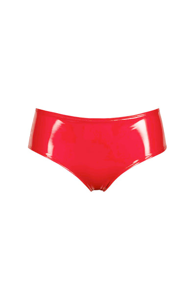 Beatrice Glossy Red Vegan Leather Shorty Patrice Catanzaro