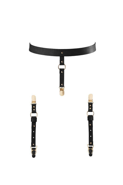Maze Vegan Leather Garter Belt Bijoux Indiscrets