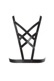 Maze Vegan Leather Cross Cleavage Harness Bijoux Indiscrets