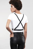 Maze Vegan Leather Cross Cleavage Harness Bijoux Indiscrets