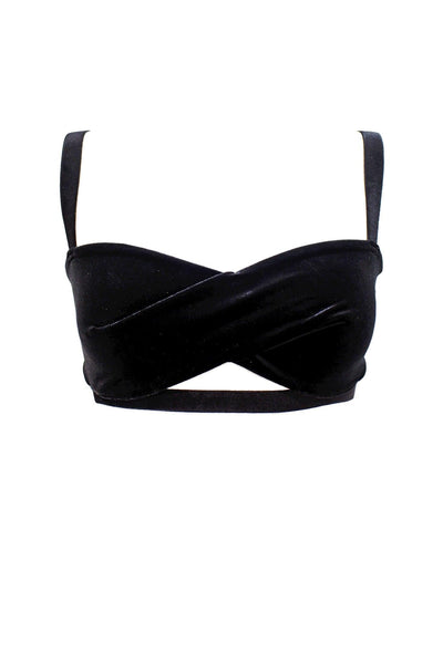 Black Velour Bra K+1%