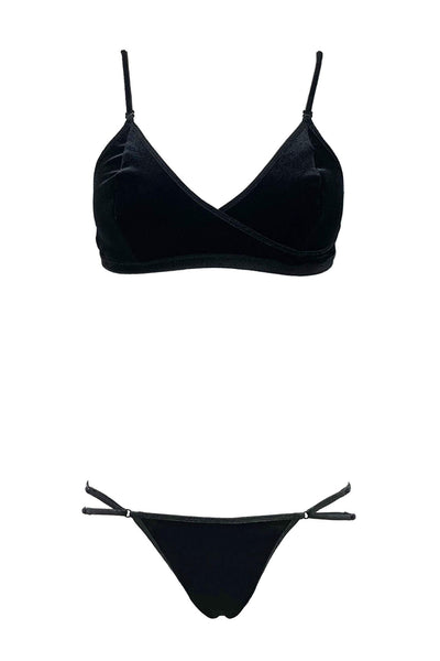 Cache Coeur Black Velour Set K+1%