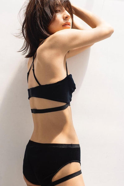 Black Velour Period-Proof Panty K+1%