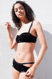 Black Velour Bra K+1%