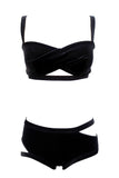 Black Velour Lingerie Set K+1%