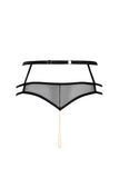 London Leavers Lace Pearl Thong Panty Bracli