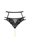 London Leavers Lace Pearl Thong Panty Bracli