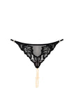 London Leavers Lace Pearl Thong G-String Bracli