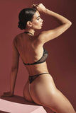 London Leavers Lace Pearl Thong G-String Bracli