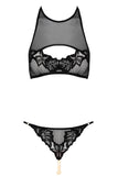 London Leavers Lace Garter Belt Set Bracli