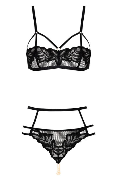 London Leavers Lace Harness Lingerie Set Bracli
