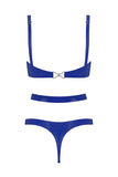 Royalblue Navy Cut Out Latex Lingerie Set Elissa Poppy