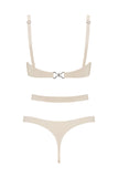 White Ivory Cut Out Latex Lingerie Set Elissa Poppy