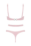 Baby Pink Cut Out Latex Lingerie Set Elissa Poppy