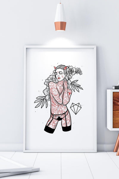 Darkest Vixen Framed Art • Brooke Wolfmumma