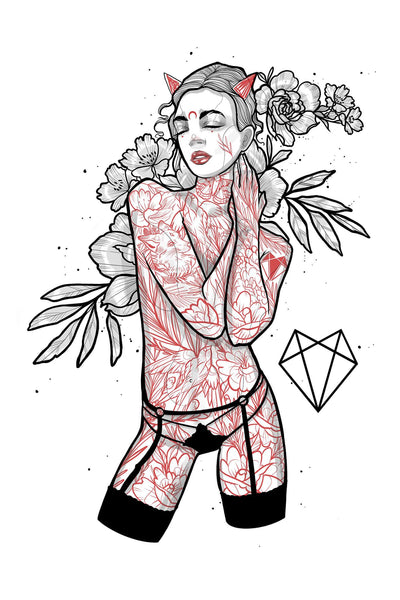 Darkest Vixen Framed Art • Brooke Wolfmumma