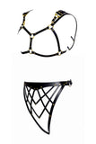 Celine Art Deco Open Cup Leather Set Love Lorn Lingerie