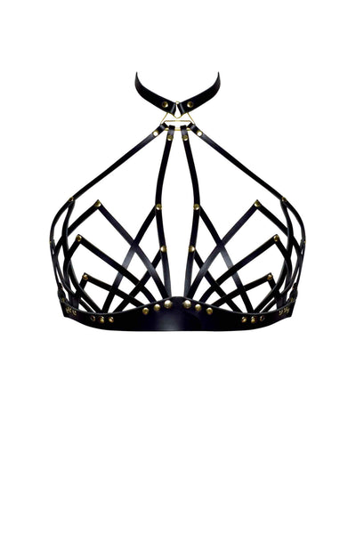 Celine Halter Leather Bra Love Lorn Lingerie