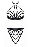 Celine Art Deco Halter Leather Set Love Lorn Lingerie