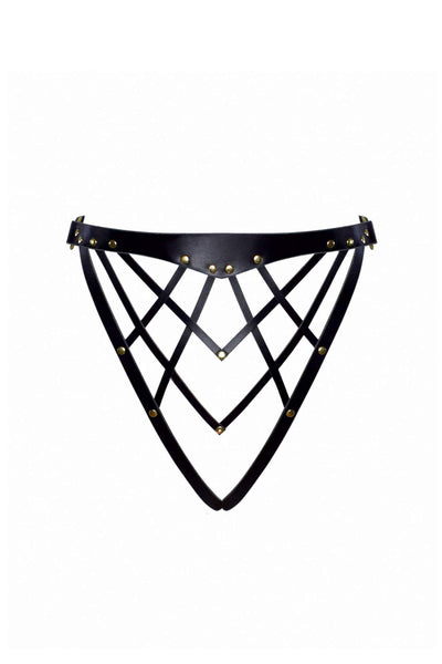 Celine High Cut Leather Bikini Love Lorn Lingerie