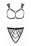 Celine Art Deco Open Cup Leather Set Love Lorn Lingerie