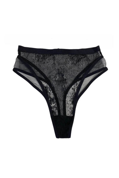 Cruz Crocodile Lace High Waist Thong Taryn Winters
