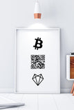 Framed Crypto Love • Support with Sats Darkest Fox