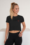 Darkest Fox Embroidered Logo Crop Tee Darkest Fox
